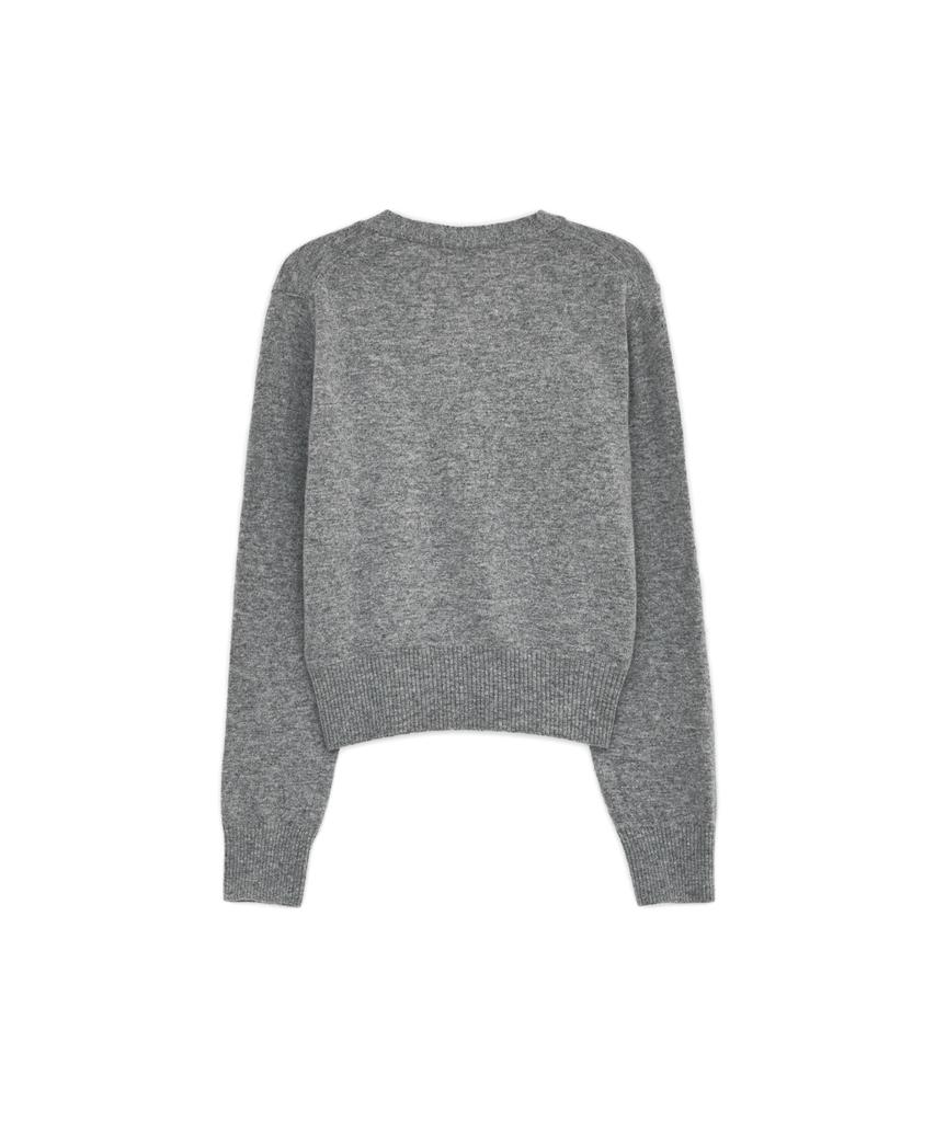 SUNBURNPROJECT Cashmere Basic V-Neck Cardigan, Melange Gray