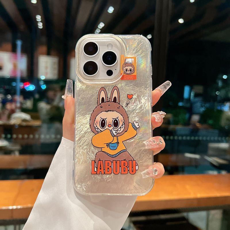 Pouzdro na mobilní telefon Applicable IPhone16 Zábavné 15promax Roztomilý kreslený Apple 14 Prémiové ledovcové vzorování