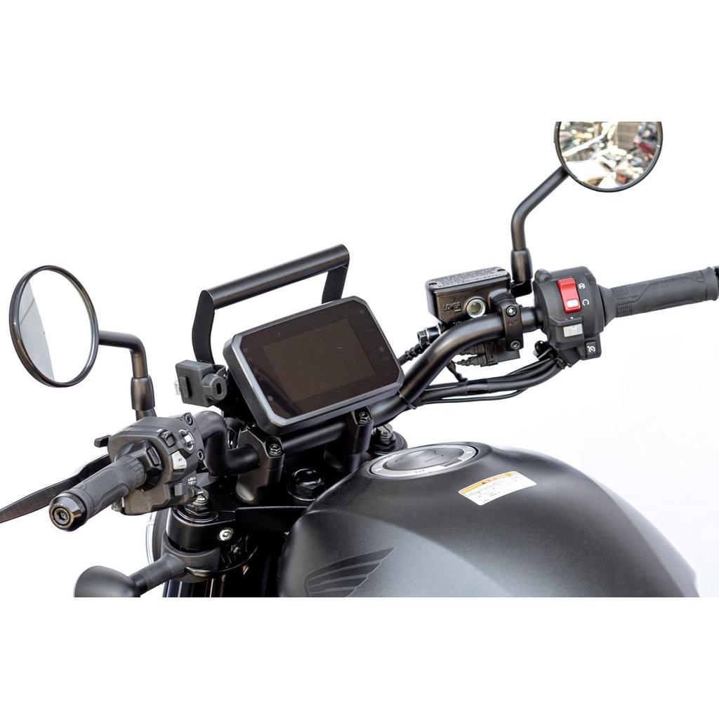 Kijima Motorcycle Handlebar Mount Bar Stay Matte Black for Honda Rebel 1100 / T 2025- Steel 22.2mm 204-0715