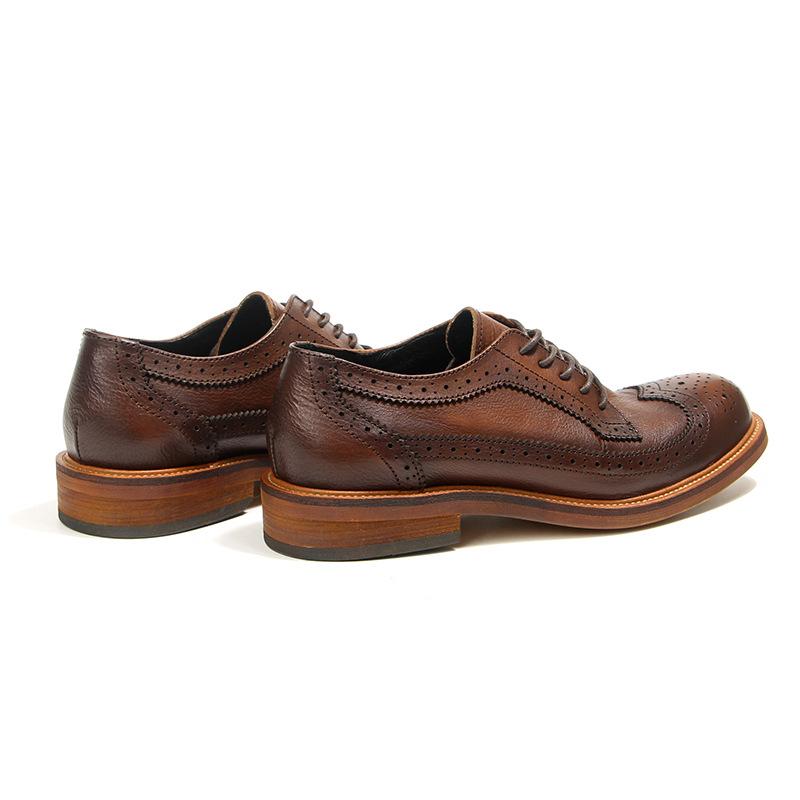 55-1 Brock Men'S Shoes British Leather Shoes First Layer Cowhide Retro Hand-Polished Old Leather Shoes