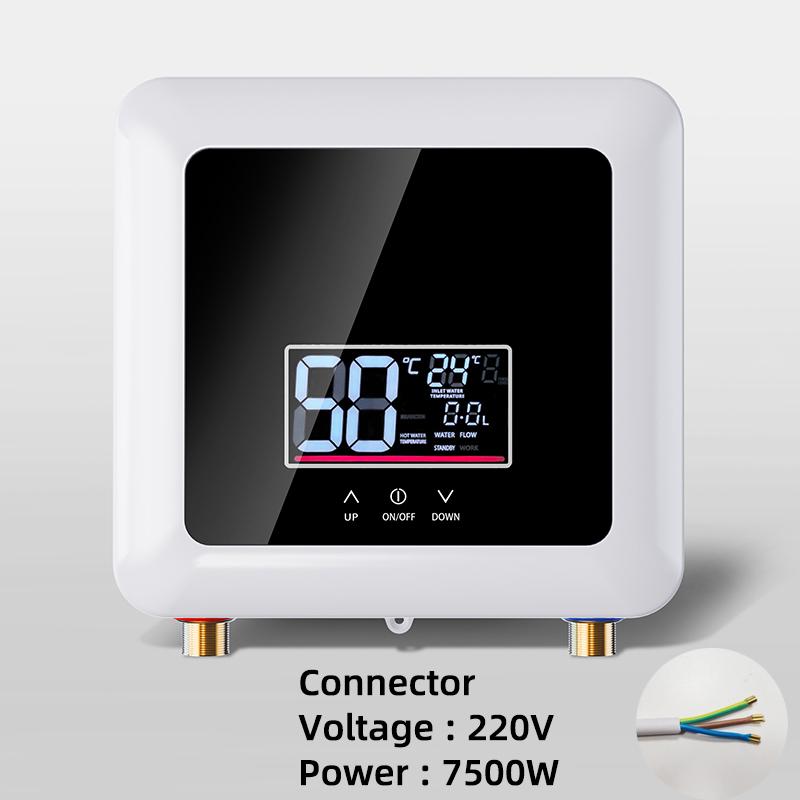 

110 В/220 В проточный водонагреватель для ванной комнаты, кухни, настенный электрический водонагреватель с ЖК-дисплеем температуры и пультом дистанционного управления