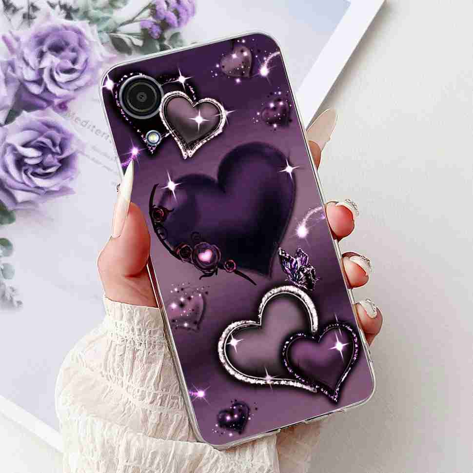 For Samsung A03Core Case Soft Silicone Cute Heart Painted Cover Case For Samsung Galaxy A03 Core SM-A032F TPU Fundas Capa