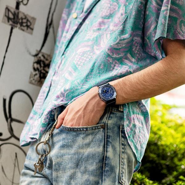 Casio Men's G-SHOCK GM-2100N-2AJF [G-SHOCK 20 Atm Waterproof GM-2100 Series] Watch Blue