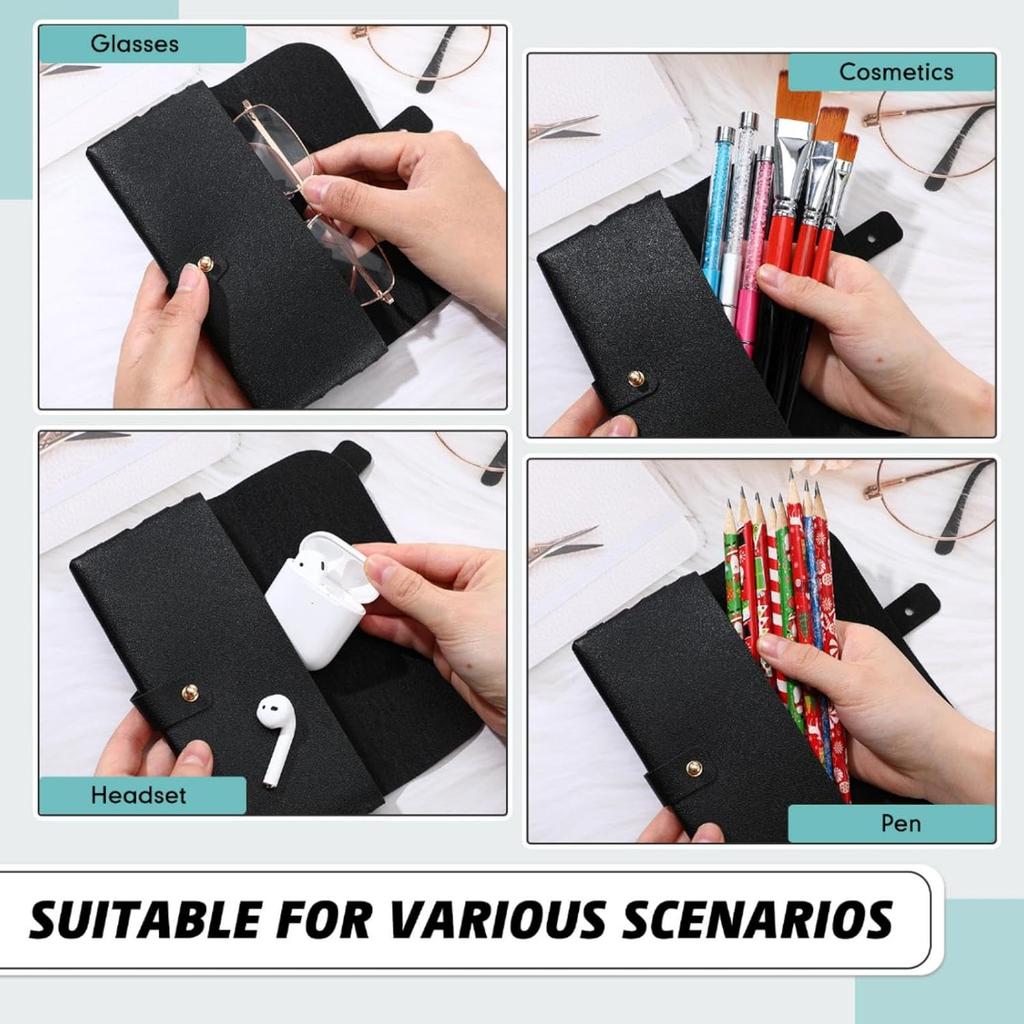 Nuogo 30 Pack Eyeglass Case Soft Glasses Case Studded Sunglasses Pouch Portable PU Leather Bag for Women Men
