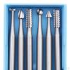 Rotary Burrs Set, 6 Pcs 2.35mm Shank Tungsten Steel Cutting for DIY Woodworking,