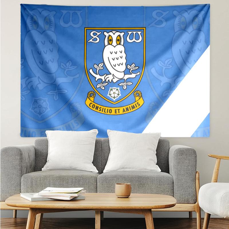 Sheffield Wednesday F.C. Tapestry, Wall Hanging Tapestry, Pattern Tapestry for Dorm Bedroom Living Room Wall Art Photography Backdrop