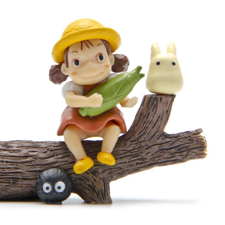 Mein Nachbar Totoro mit Mais Mädchen Katze Mini Modell Ornament Für Geburtstage Und Feiertage