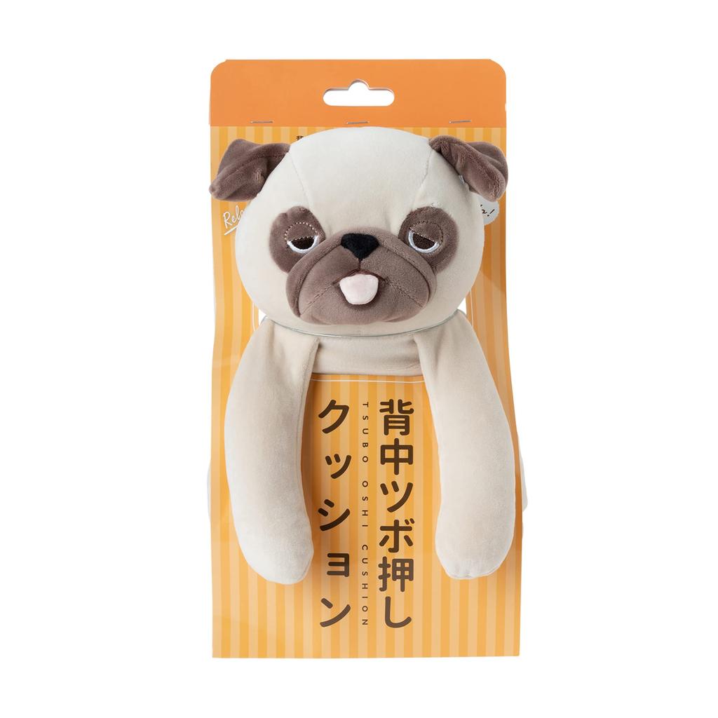 LIV HEART Rücken-Druckpunkt-Massagekissen, Hana der Mops, Entspannung Arbeit (Gesamtlänge: Ca.. 31 cm), 87015-32