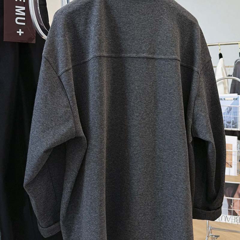 Coat for Women Autumn Winter Thickened Solid Color Warm Stretchy Long Sleeve Oversize Tops