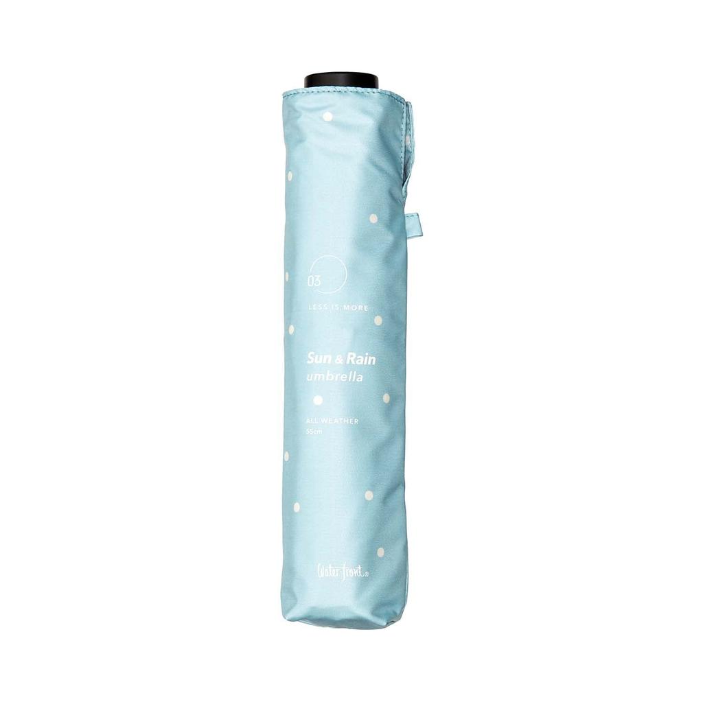 Waterfront Folding Sun LESS IS MORE Dot Light UV Light Super Water Umbrella, Umbrella/Rain Umbrella, LIM, All-Weather, Blue, 55cm, 99.9% Protection,