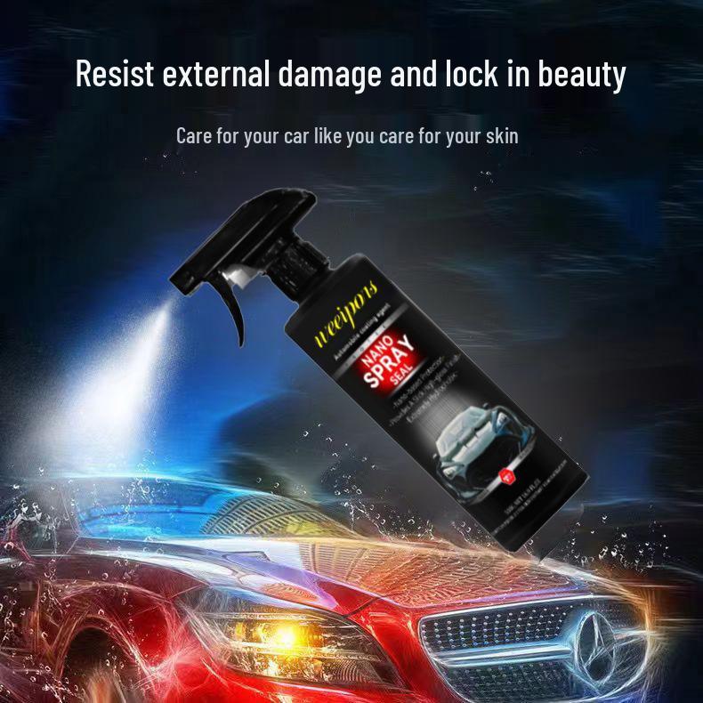 "Quick-Action Nano Crystal Car Coating: Paint Wax & Rain-Repellent”