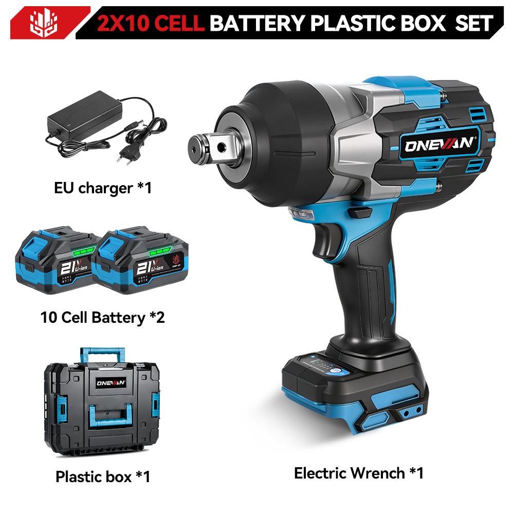 ONEVAN Torque Brushless Electric Impact Wrench 3/4 Inch 8 Gears Cordless Wrench Power Tools For Makita 18V Battery