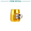 ACROPIX 4 PCS AN6 Hex Automotive Hose Finisher Flexible Rubber Pipe Clamp with Screw Band Adapter Fitting Gold Tone