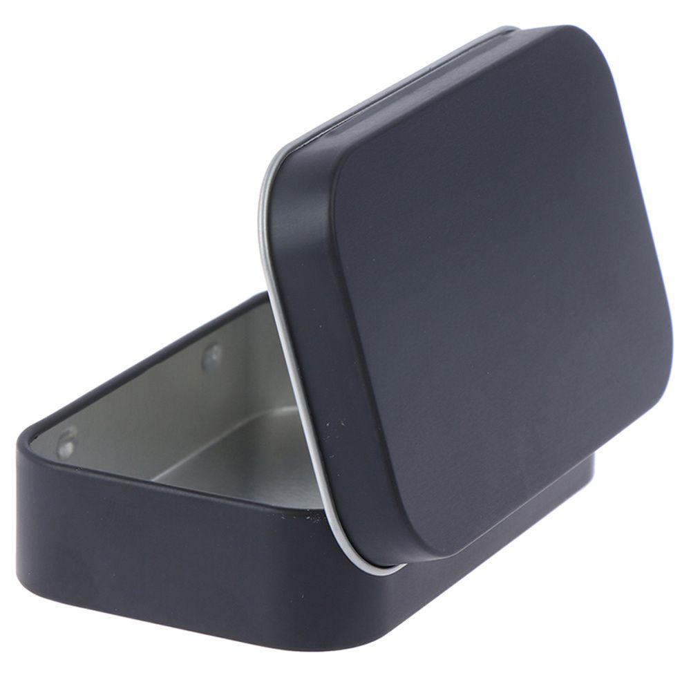 Coin Organizer Survival Kit Key Organizer Candy Box Black Storage Box Card Case Metal Empty Box