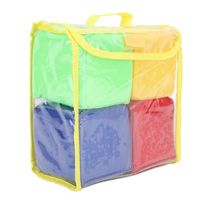 4 Stück Spielwürfel Weiche Würfel 4 Farben Schaumstoff Brettspielwürfel für Kinder mit Aufbewahrungsbeutel