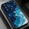 Moderne Kunst Wellen Handyhülle für Samsung Galaxy S20,23 Ultra S24,22 Plus S25,26,21FE TPU Hülle