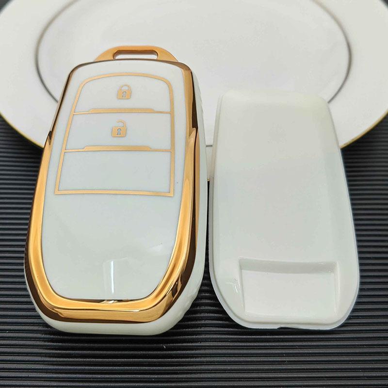 2 Buttons TPU Remote Key Case Cover Fob For Toyota Fortuner Rav4 Highlander Yaris Auris Camry Land Cruiser Prado 150 Mark X Venza