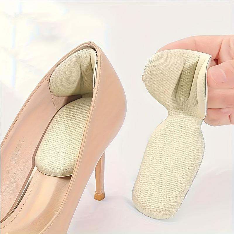 Double Thick Half-Inch T-Shaped Foam Heel Cushion And Heel Cup - High Heel Use, Non-Slip, Durable, Soft, Comfortable, Breathable