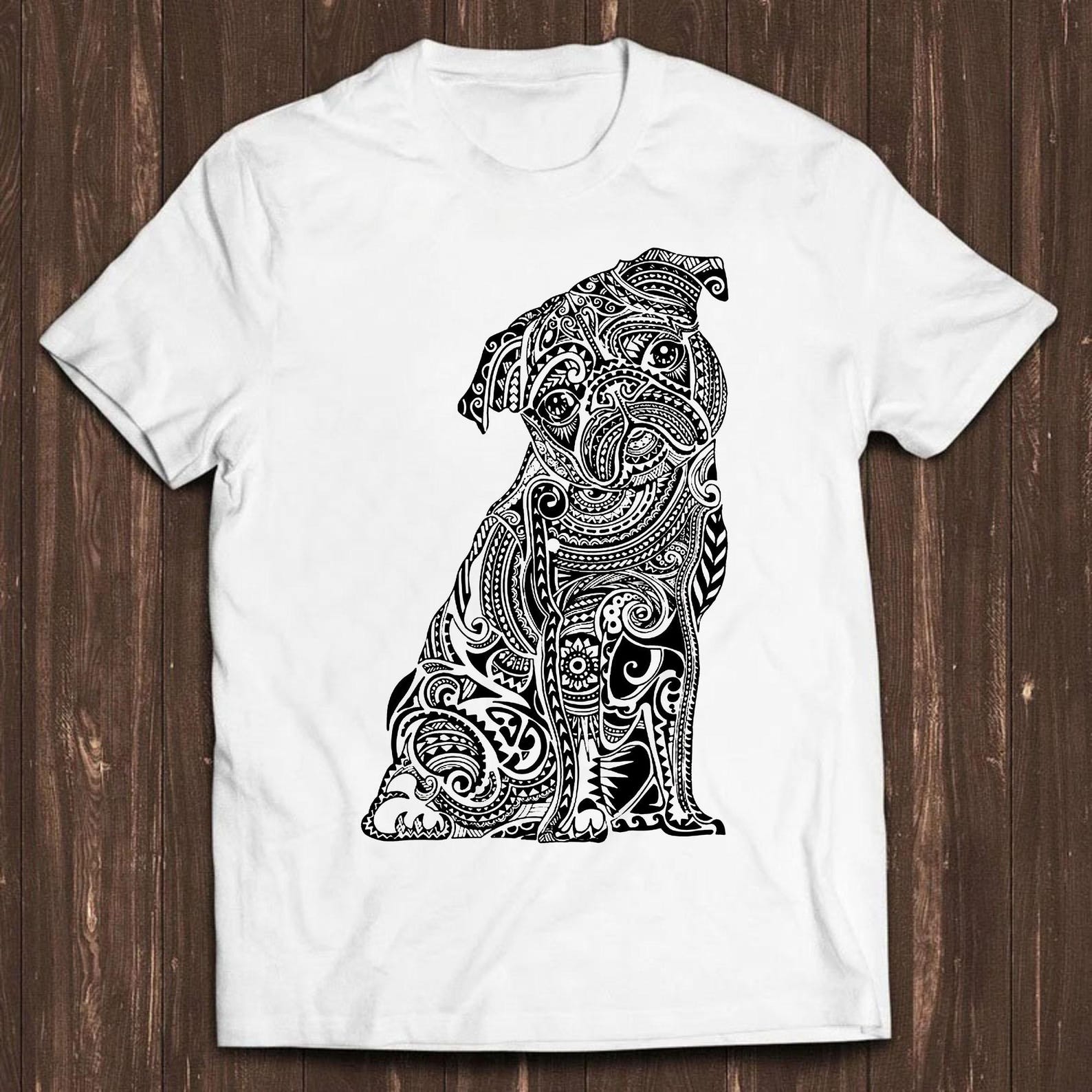 Ethnic Pug T Shirt Mandala Cute Dog Animal Funny Cool Gift Tee C317 4XL