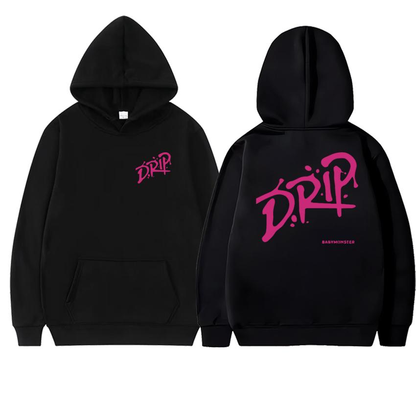 

Music Group Babymonster Drip album Tour 2025 Hoodie Men women Autumn Winter trend Y2k Sweatshirt Unisex Fleece Casual pullover M