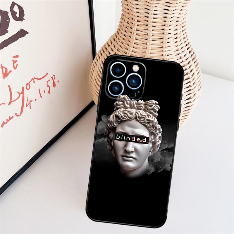 Greek Aesthetics Plaster statue Phone Case For iPhone 17 Pro Max 14 13 12 11 15 16 Pro Max mini 15 16 Plus 16e Back Cover
