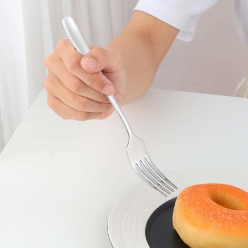 Buyer Star Dinner and Pasta Forks, Set of 6, 18.5cm, High-Quality Stainless Steel, Mirror Finish, Dishwasher Safe, Silver