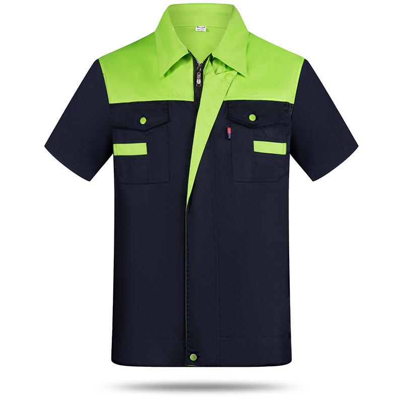 Summer Short Sleeve Custom Workwear Set for Mechanics and Electrical Workers