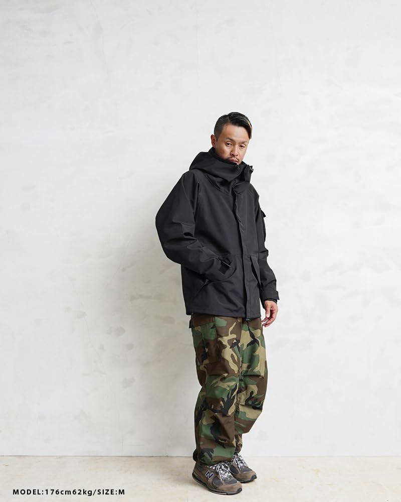 US Army ECWCS GEN1 COLD WEATHER PARKA PERTEX UNLIMITED Early Type [WP1006] (M, BLACK)