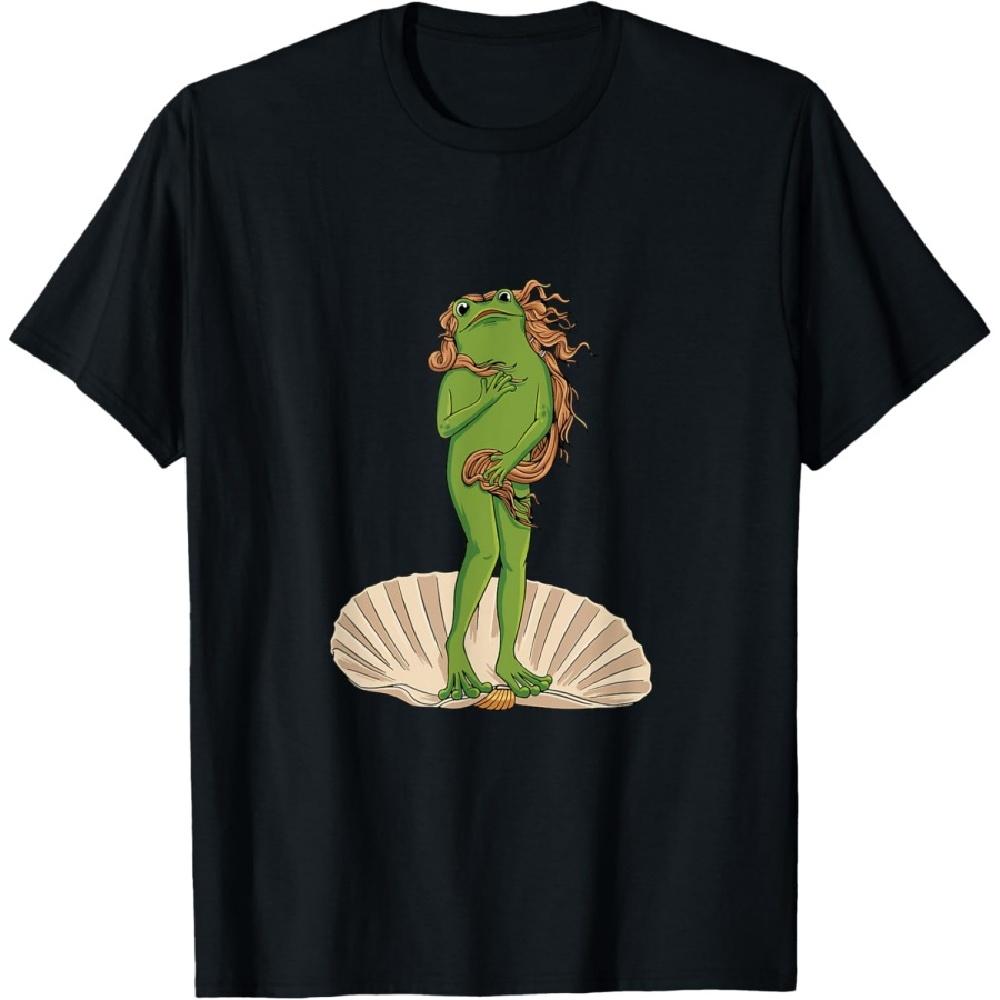 

Botticelli Painting Birth of Venus Design for a Frog Lover T-Shirt XXXXXL чёрный