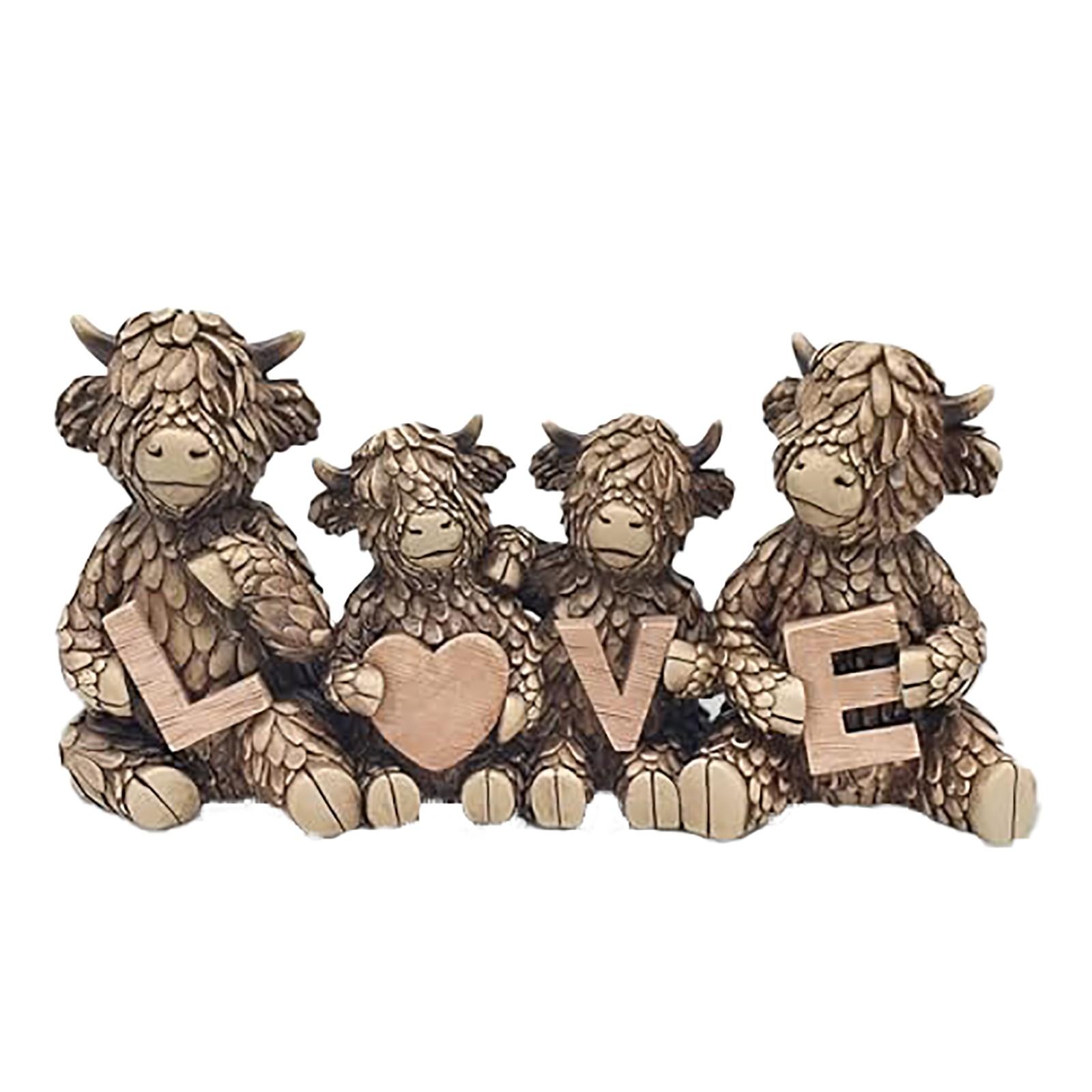 

Lesser & Pavey Hughie Cows Together Figurines Statues For Home Decor | Ideal Ornaments Friendship Gifts For Women & Men | Table Centerpiece one size