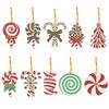 10pcs Diamond Painting Christmas Hanging Ornament Xmas Tree Decoration Pendants Diamond Embroidery Christmas Decoration