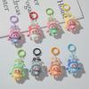 Baby Mini Three Flocking Keychain Trendy Figures Key Chain Cute Kawaii Dora Wendy Doll Keyring Bag Charms Christmas Gifts