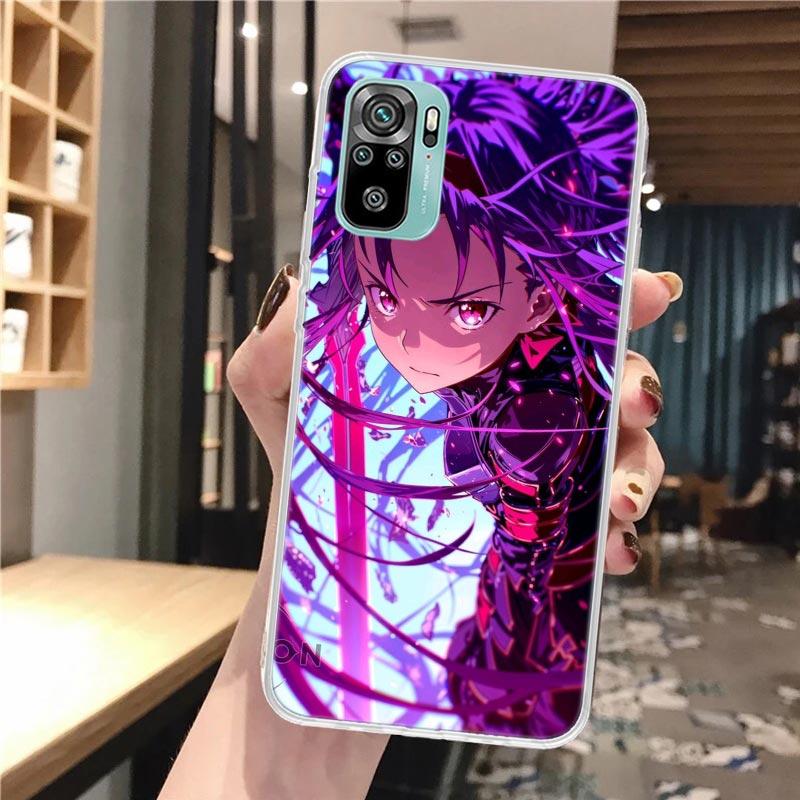 Anime Sword Art Online SAO Soft Phone Case For Xiaomi Redmi Note 14 14S 13 12S 12 11S 11 11E Pro Plus 11T 10S 10 9S 5G Pattern C