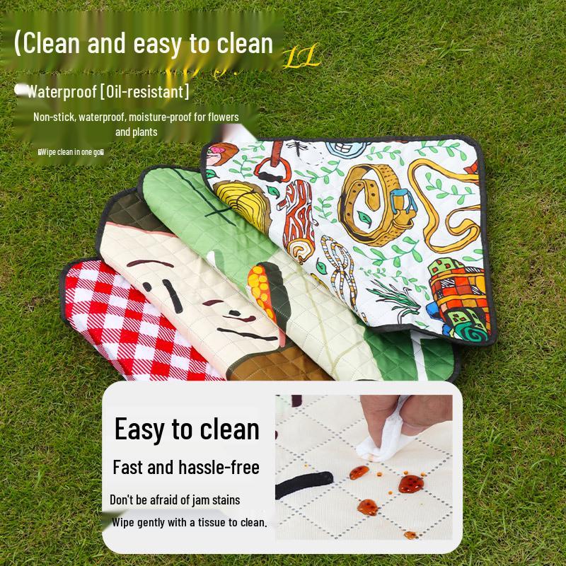 Waterproof Outdoor Picnic & Beach Mat: Thick, Moisture-Proof, Portable, Ideal for Camping & Tent Use