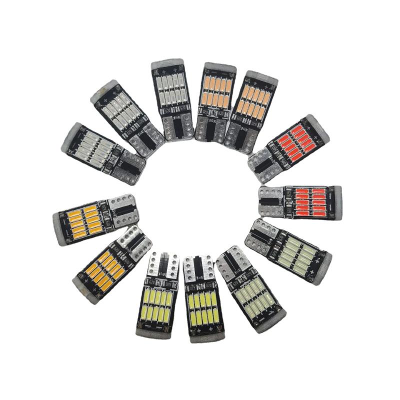 1-50Pcs W5W T10 Led Bulbs Canbus 4014 SMD 6000K 168 194 Led 5w5 Car Interior Light Dome Reading License Plate Light Signal Lamp Bulbs 7