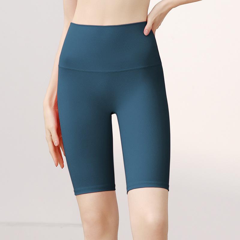 Sports Shorts, Yoga Five-point Pants, Women's High Waist, Hip Lift, Tight Body Wear, Fitness Pants, Running Cycling Pants, Nylon