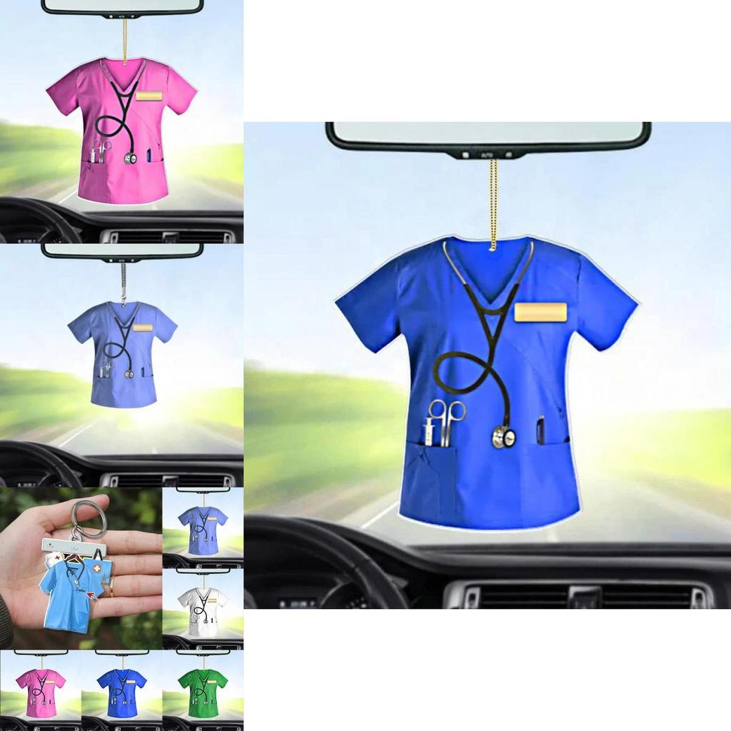 Whimsical Cartoon Nurse Uniform Acrylic Car Decor Hanging Accessory Perfect For Gifts