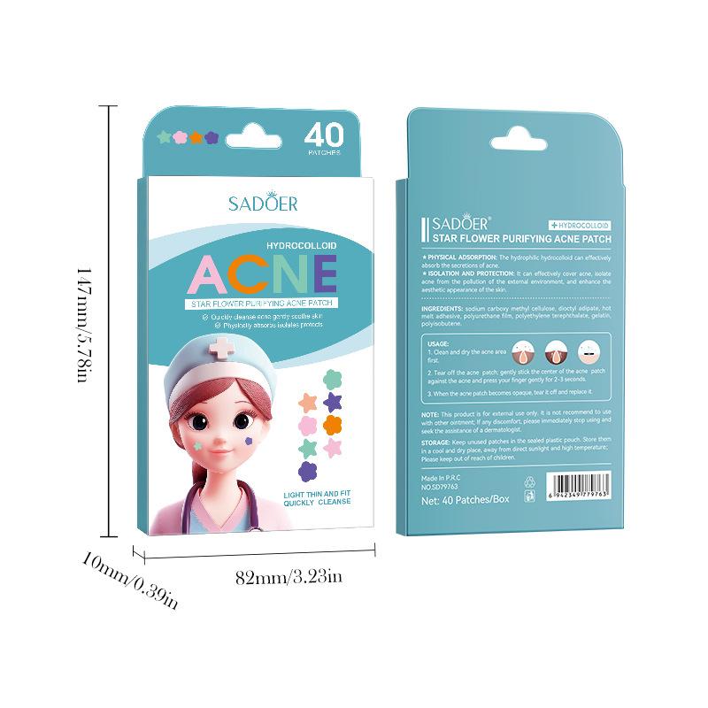 

Патчи от прыщей в форме звездочек успокаивают акне и восстанавливают его днем и ночью. 40PCS