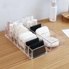 8 Grids Cosmetic Storage Box Transparent Powder Lipstick Display Holder Detachable Data Cable Organizer Home Storage Supplies