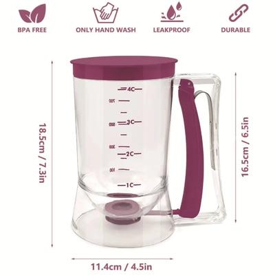 Batter Colander Funnel Handheld Dispenser-Hand-Crank,Multifunctional Batter Separator,Manual Batter Dispenser