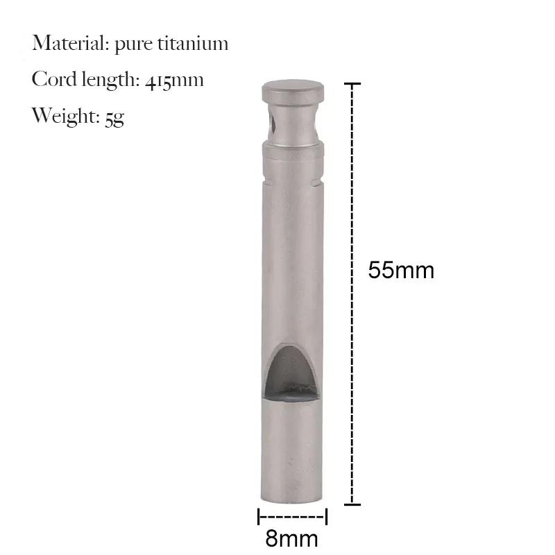 Camping Emergency Titanium Whistle Loud Portable Keychain Necklace Whistle EDC Keyring Outdoor Emergency Survival Tool Hiking