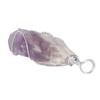 Stone Necklace Pendant Iron Wire Wrapped Nature Point Gemstone Jewelry for