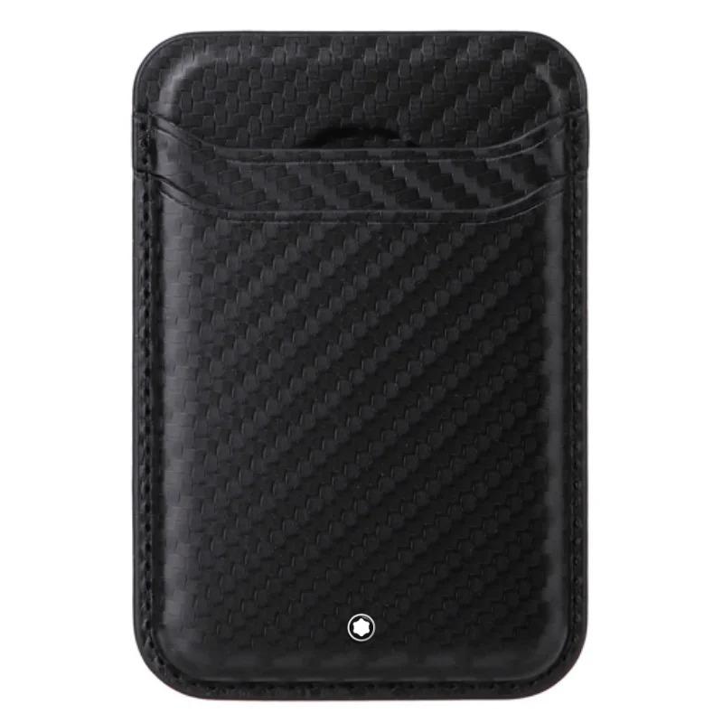 High-end Business Sle Cross Carbon Fiber Leather Strong Magnetic Card Holder For Magsafe For IPhone 17 Pro Max For Samsung Wallet Dual Card Slots Case