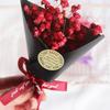 Natural Dried Flower Mini Bouquet Flowers Wedding Decoration Photo Props (Red)
