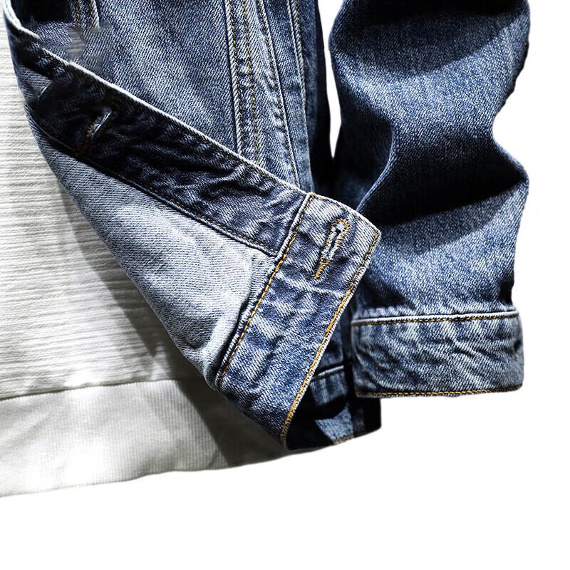 JEANSWEST Men's Autumn Trendy Loose Denim Jacket