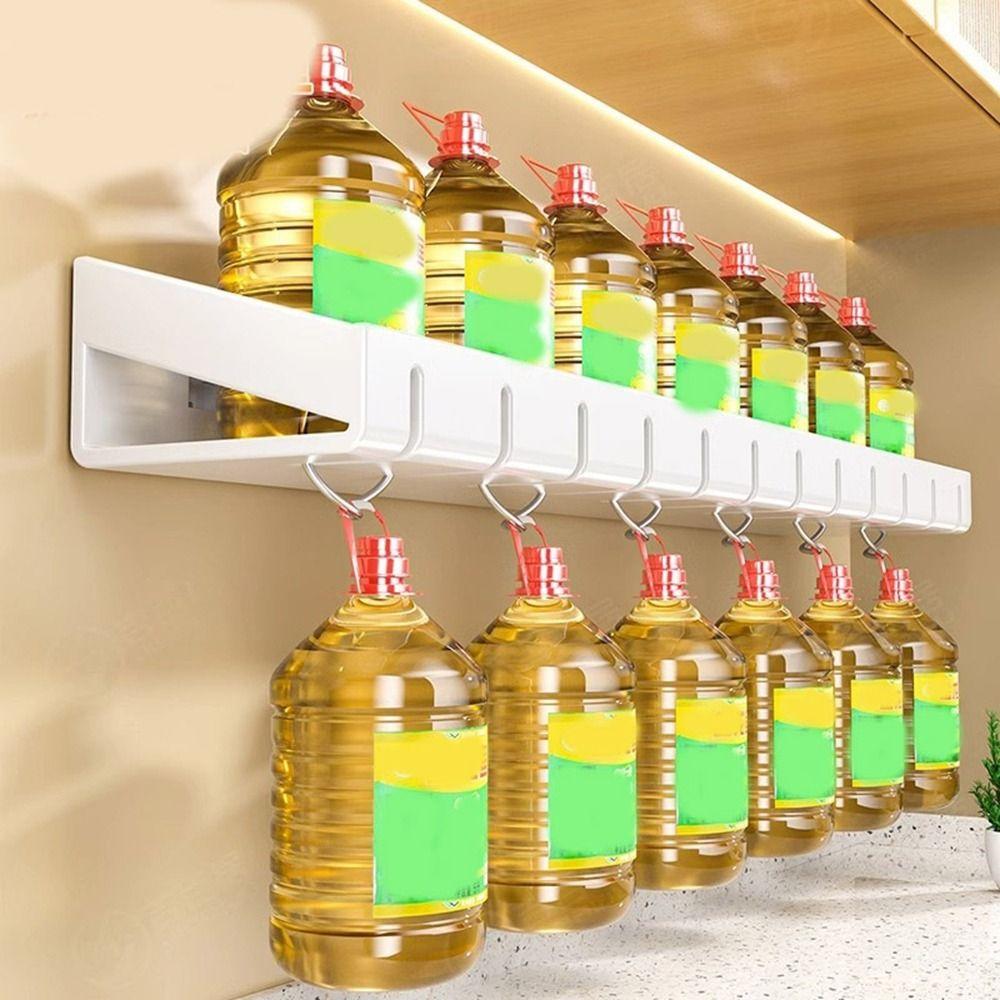 Wall Mounted Spice Storage Rack Non-Punching Condiment Rack  Bathroom