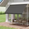 YODOLLA Retractable Manual Awning 3m - UV Resistant, Easy Installation, Stable Aluminum Frame - Dark Gray