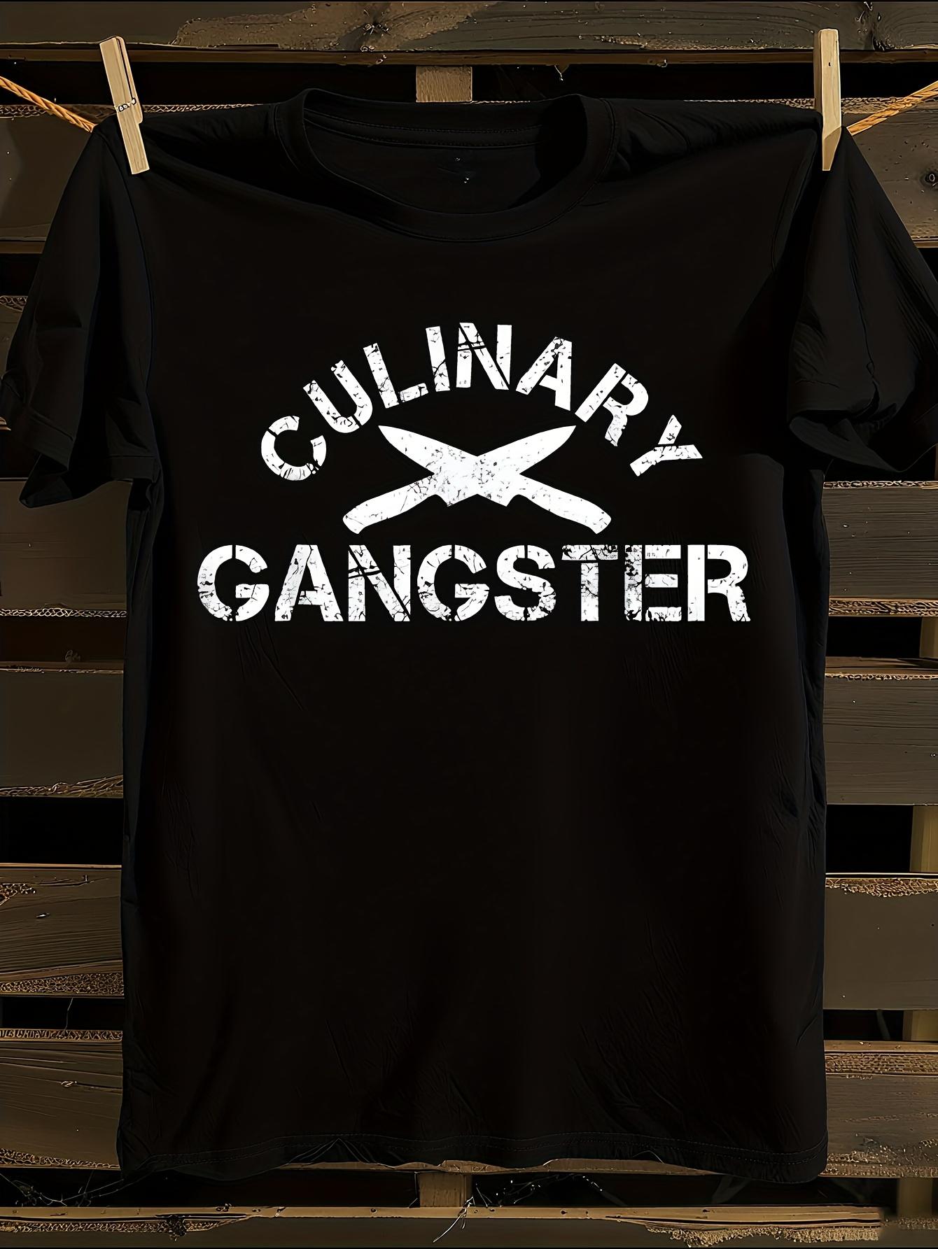 Funny Culinary Gangster Chef T-shirt L