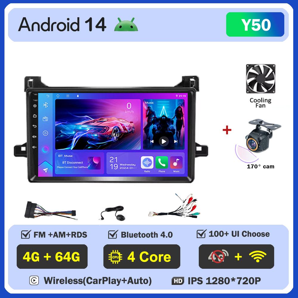 Car Multimedia Player For Toyota Prius XW50 2015 2016 2017-2020 Android 14 Intelligent Car Systems Mirror Link GPS Navigation