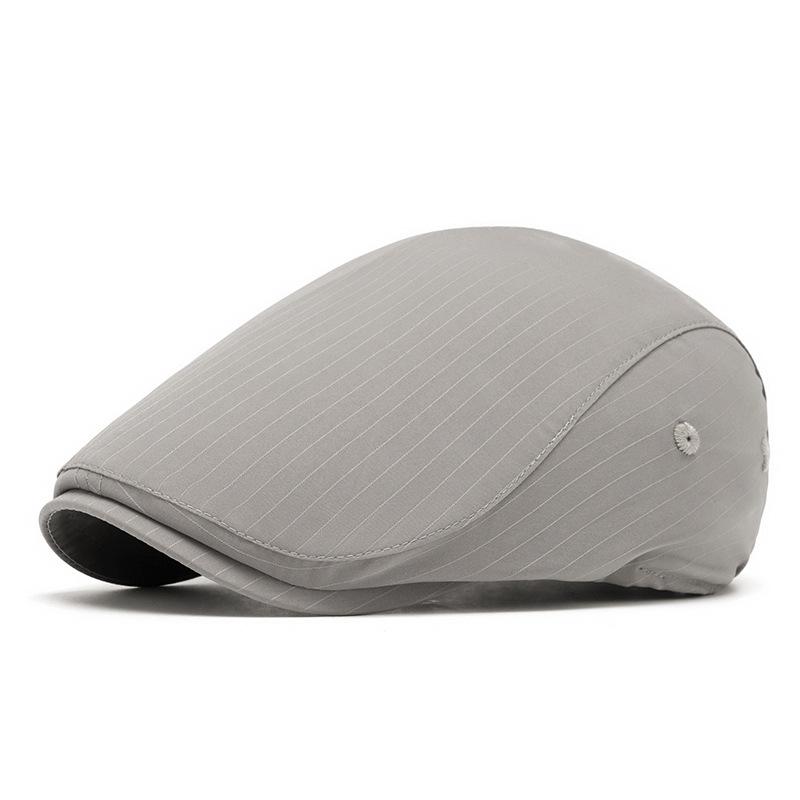 Beret Men's Spring Summer Striped Forward Cap Retro Sun Protection Sun Hat Outdoor Cap